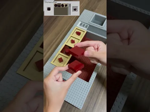 Cutting Minecraft Blocks using Stonecutter BUT Lego!