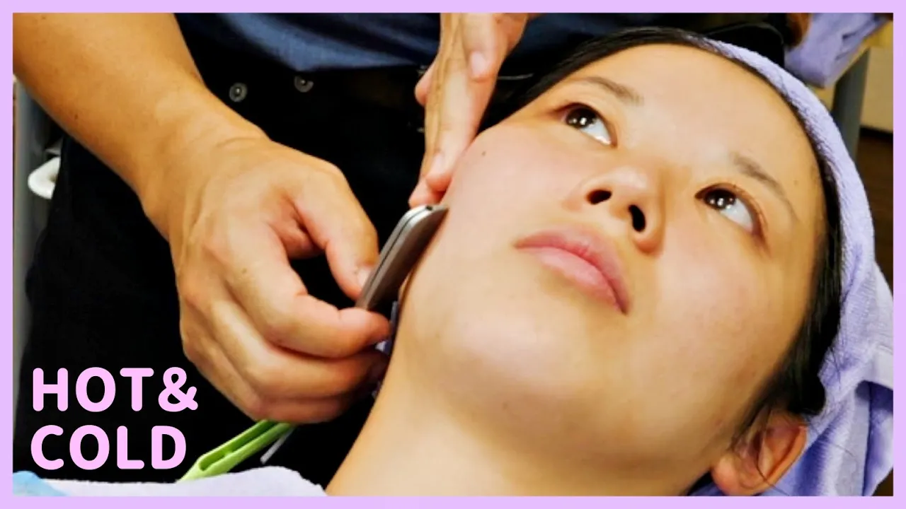 Women's Full Face Straight Razor Shave