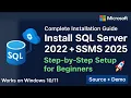 Install Microsoft SQL Server 2022 SSMS 2025 Step-by-Step Download Setup Login Tutorial