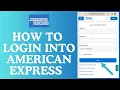 How to login into american account