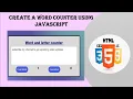 How to create a Word and Letter Counter using JavaScript qbitapi