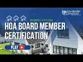 HOA Board Member Certification Recorded April 17 2026