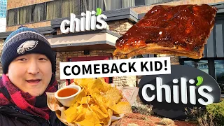 Why is CHILI s Making a COMEBACK Trying the THRIVING CHAIN BABY BACK RIBS and TRIPLE DIPPER