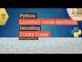 Python tutorial - Python function Lambda