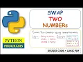python program to swap two numbers using temp or third Variable