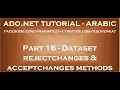 Dataset rejectchanges and dataset acceptchanges methods in arabic
