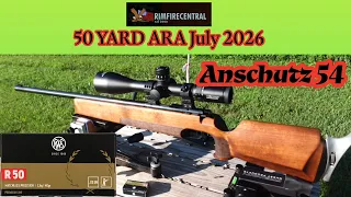 Anschutz 54 with RWS R50 and Rimfire Central 50 yard ARA Target