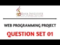 Question Set 01 Web Programming Java Institute