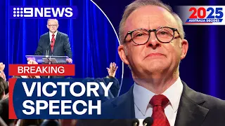 In Full: Anthony Albanese's emotional victory speech | 2025 Federal Election | 9 News Australia