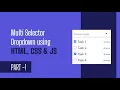 Multi Select Dropdown Multi check dropdown list JAVASCRIPT HTML CSS - PART 1