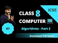 How to write algorithms algorithms part 2 class 8 ICSE computer science Sourav Khatua