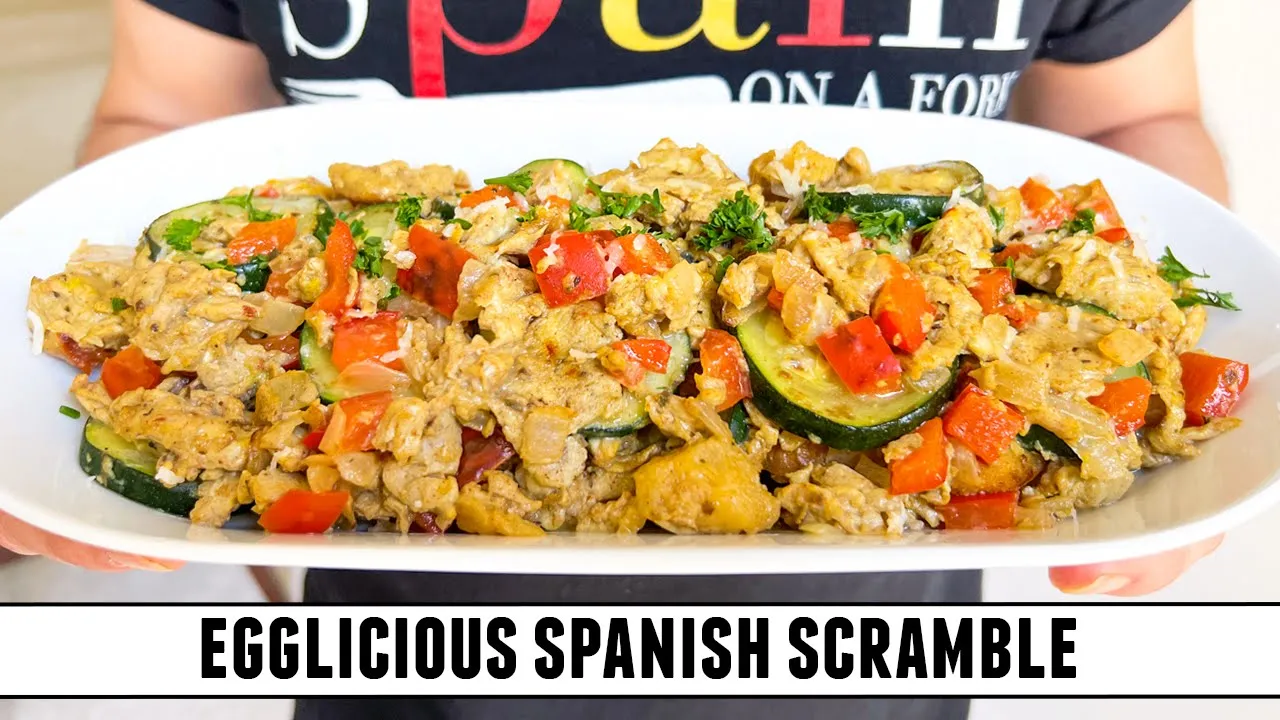The Absolute Best Scrambled Eggs   Spanish Revuelto de Verduras Recipe