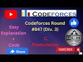 Premutation Codeforces Round 847 Div 3 Codeforces