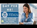 FEMA is Hiring Remote No Interview No Phone No Weekends Remote Work From Home Jobs 2024