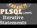 PLSQL Iterative Statements Simple Loop While Loop For Loop VARAHI IT