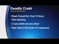Highway 287 Reopened Hours After 2 Killed In Head-On Crash