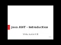 Java AWT - Part 1 Introduction