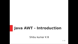Java AWT - Part 1 Introduction