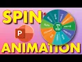 Random spinning wheel animation in Powerpoint