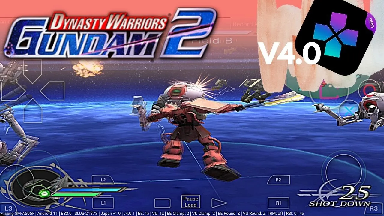 Play Dynasty Warriors Gundam 2 PS2 Emulator - Damon PS2 PRO - Dynasty Warriors Android Gameplay 2021