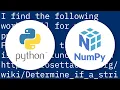 element wise test of numpy array is numeric