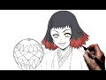 How To Draw Susamaru Temari Demon Step By Step Demon Slayer