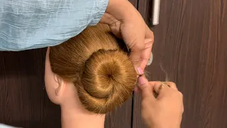 Elegant Twisted Low Bun |  Two minute Eight Bun