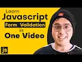 JavaScript Registration Form Validation Tutorial In Hindi -