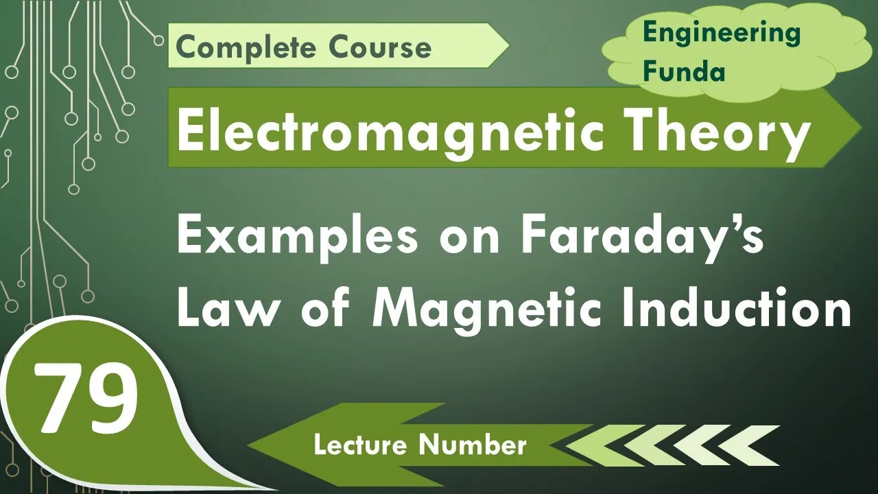 1 Faraday's Law of Magnetic Induction: Solved Examples | Electromagnetics Theory