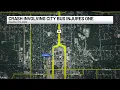 One person hurt after getting hit by bus in Mason City