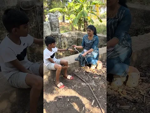 கையில 2 அடி பாம்பு சட்டை🐍 Snake's Slough Snake Shed Skin End Twist #kids #villagelife #nature