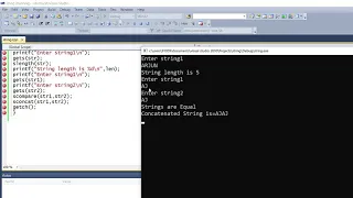 How to do String concatenation in c programming language Visual Studio
