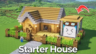 ⛏️ Minecraft Tutorial :: How to build a House for Starter 🌳🏠 [마인크래프트 초보자용 간단한 집 짓기]