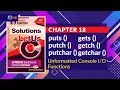 Let us C Solutions C Programming Example of unformatted input output function in C Language