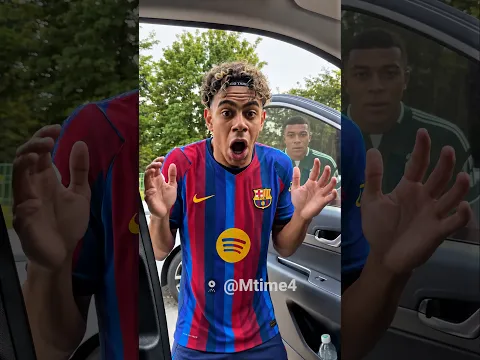 This Car Keeps Surprising Yamal & Mbappé 🎁😵‍💫 #parody #football #yamal