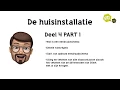 HUISINSTALLATIE DEEL 4 EENDRAADSCHEMA PART 1