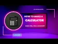 Animated Calculator App Tutorial HTML CSS JavaScript Project for Beginners Step-by-Step Guide