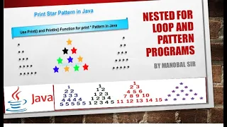 pattern program in java Nested for loop star and number pattern ICSE Class 10 Computer