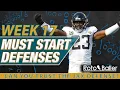 Defense Start Em Sit Em - Fantasy Football Week 17