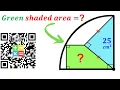 Can you find area of the Green Trapezoid Quarter Circle