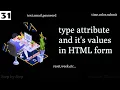 HTML type attribute and its different values