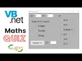 VB NET Quiz Maths