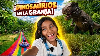 ¡Increíble! Encontré dinosaurios escondidos entre las vacas y caballos de la granja #Dinosaurios