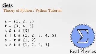 Sets Theory of Python Python Tutorial