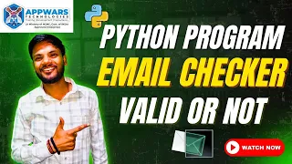 Python Program for Email Checker Email Validation using Python Appwars Technologies
