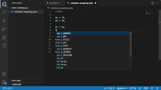 Swapping variable value in php with and without temp variable