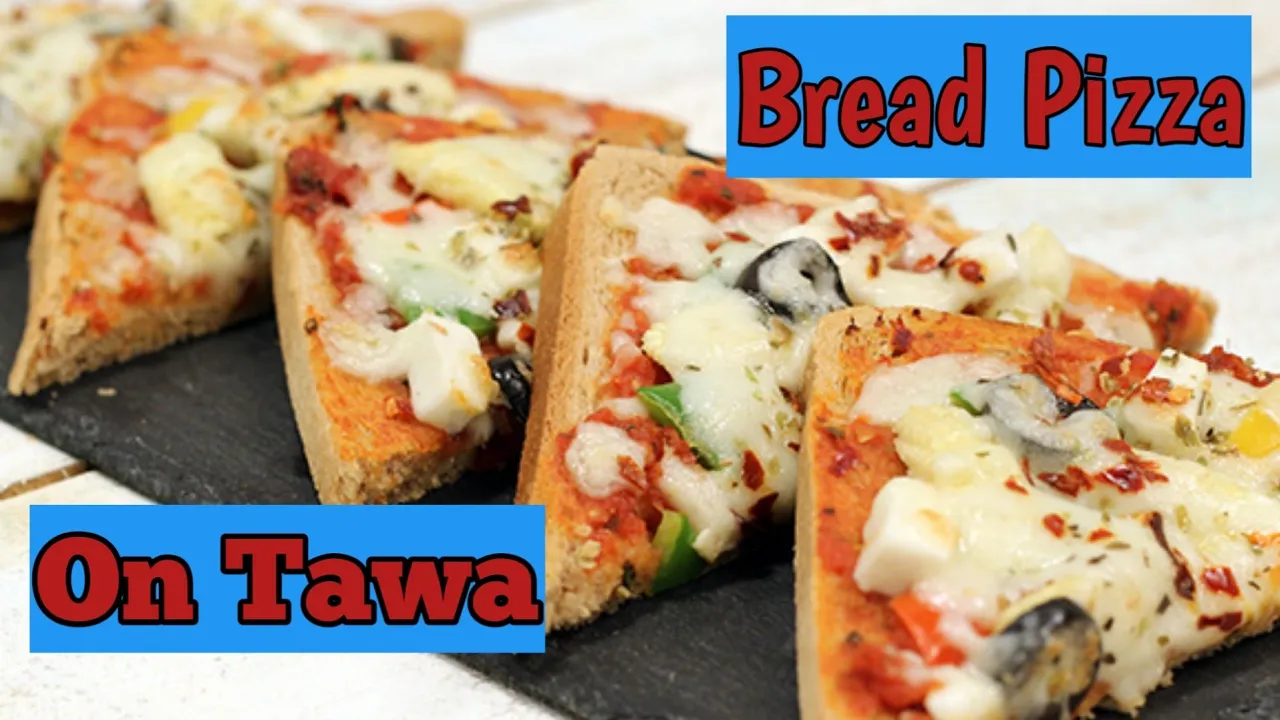 5-          Bread Pizza on Tawa Recipe in Hindi   Pizza Without oven