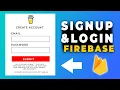 Signup and Login Form in HTML with Firebase Firebase Web Authentication Tutorial