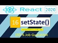 16 setState in Reactjs React 2020 Tutorails