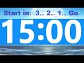 15 Minute Countdown Timer - Beep Time Remaining at Each Minute NO ADS DURING TIMER